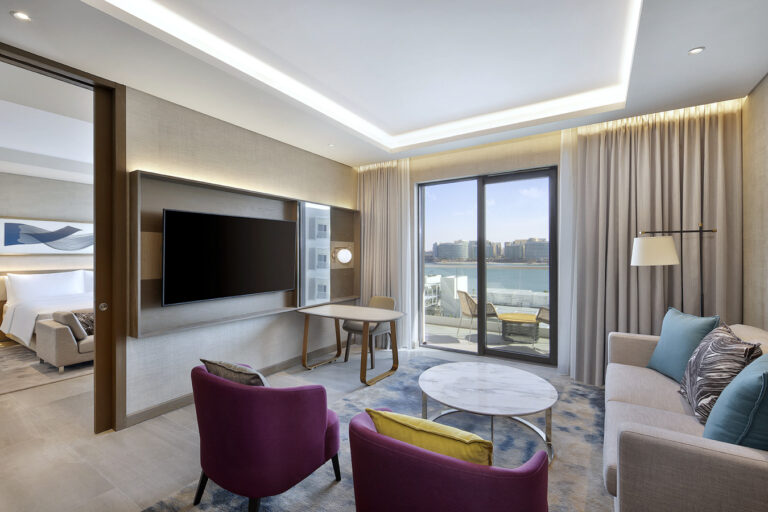 Hilton Abu Dhabi Yas Island-One Bedroom Suite Living-WEB